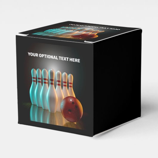 Bowling-Strike für benutzerdefinierten Text Geschenkschachtel (Vorderseite)