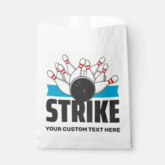 Bowling-Strike für benutzerdefinierten Text Geschenktütchen (Vorderseite)