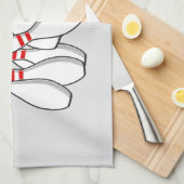 Bowling-Strike für benutzerdefinierten Text Geschirrtuch (Viertel Falte)