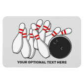 Bowling-Strike für benutzerdefinierten Text Magnet (Horizontal)