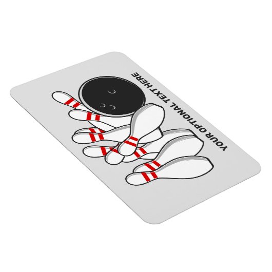 Bowling-Strike für benutzerdefinierten Text Magnet (Rechte Seite)