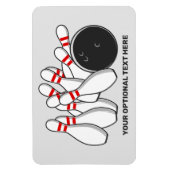 Bowling-Strike für benutzerdefinierten Text Magnet (Vertikal)
