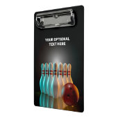 Bowling-Strike für benutzerdefinierten Text Mini Klemmbrett (Gewinkelt2)