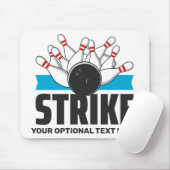 Bowling-Strike für benutzerdefinierten Text Mousepad (Mit Mouse)