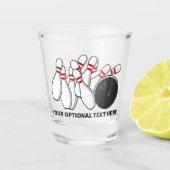 Bowling-Strike für benutzerdefinierten Text Schnapsglas (Vorderseite)