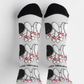Bowling-Strike für benutzerdefinierten Text Socken (Oben)