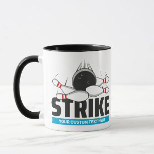 Bowling-Strike für benutzerdefinierten Text Tasse