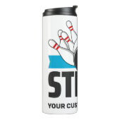 Bowling-Strike für benutzerdefinierten Text Thermosbecher (Nach links gedreht)