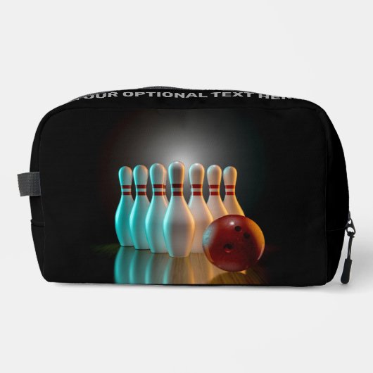 Bowling-Strike für benutzerdefinierten Text Waschbeutel (Vorderseite)