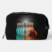 Bowling-Strike für benutzerdefinierten Text Waschbeutel (Rückseite)