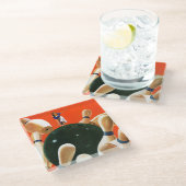 Bowling Strike Glasuntersetzer (Schrägansicht)