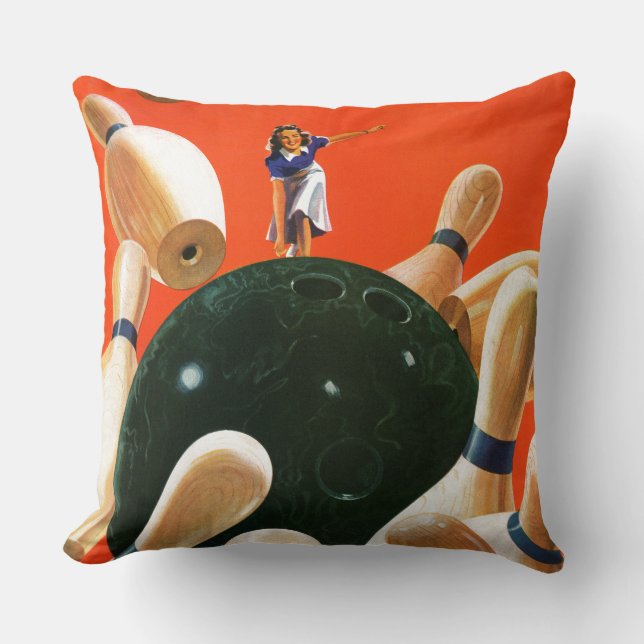 Bowling Strike Kissen (Vorderseite)
