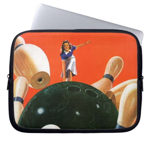Bowling Strike Laptopschutzhülle (Vorderseite)