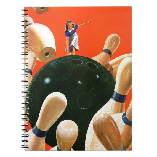 Bowling Strike Notizblock (Vorderseite)