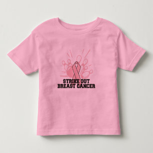 Bowling Strike Out Brustkrebs Kleinkind T-shirt