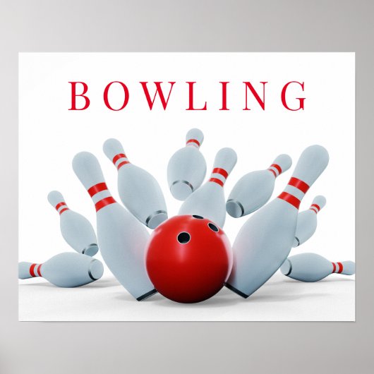 Bowling Strike Poster (Vorne)
