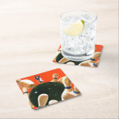 Bowling Strike Rechteckiger Pappuntersetzer (Vor Ort)