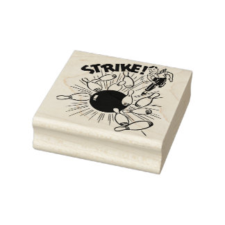 Bowling Strike Rubber Briefmarke Gummistempel