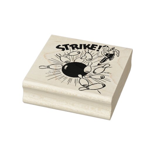 Bowling Strike Rubber Briefmarke Gummistempel (Stempel)