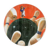 Bowling Strike Schneidebrett (Vorderseite)