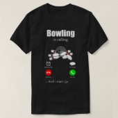 Bowling Strike Skittles Button Bowling Hall Spare T-Shirt (Design vorne)