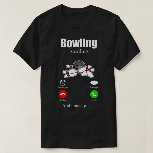 Bowling Strike Skittles Button Bowling Hall Spare T-Shirt (Design vorne)