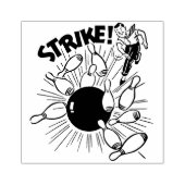 Bowling-Strike-Stempel Gummistempel (Prägung)