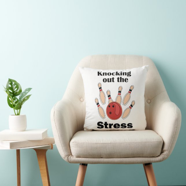 Bowling-Strike, Stress abschlagend, Bowling-Party Kissen (Stuhl )