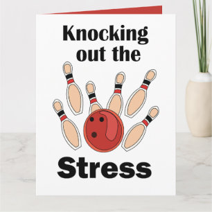 Bowling-Strike, Stress aus dem Weg räumend Bowling Karte