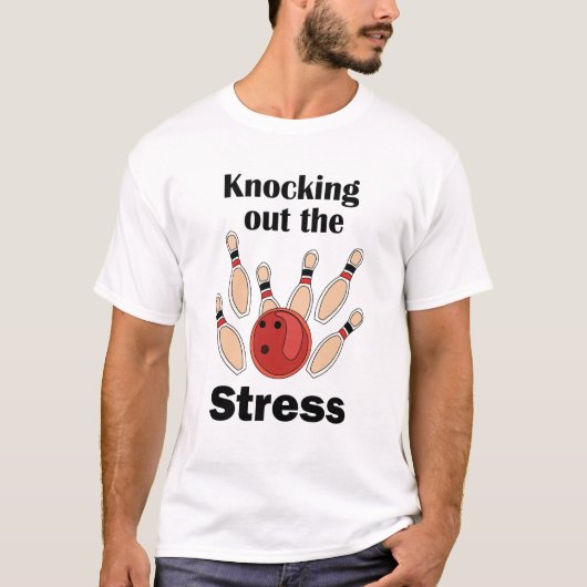 Bowling Strike Streßt Killer Bowling Party T-Shirt (Vorderseite)