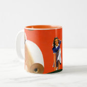 Bowling Strike Zweifarbige Tasse (Vorderseite Links)