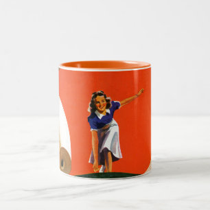 Bowling Strike Zweifarbige Tasse