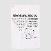 Bowling T-Shirt Golfhandtuch (Vorderseite)