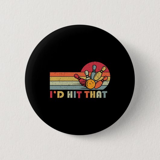 Bowling T Shirt, ich würde dieses lustige Bowler T Button (Vorderseite)