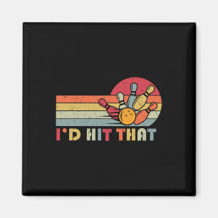 Bowling T Shirt, ich würde dieses lustige Bowler T Magnet