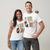 Bowling T - Shirt mit Button und Bowling Ball (Unisex)