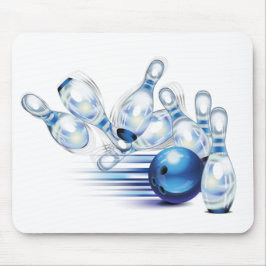 Bowling T - Shirt Trucker Hat Classic Round Sticke Mousepad