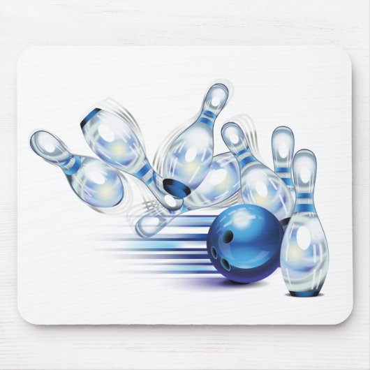 Bowling T - Shirt Trucker Hat Classic Round Sticke Mousepad (Vorne)