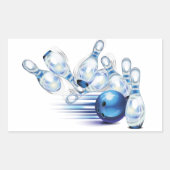 Bowling T - Shirt Trucker Hat Classic Round Sticke Rechteckiger Aufkleber (Vorderseite)