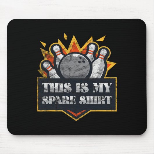 Bowling Team Funny Bowler Liga Vintag Mousepad (Vorne)