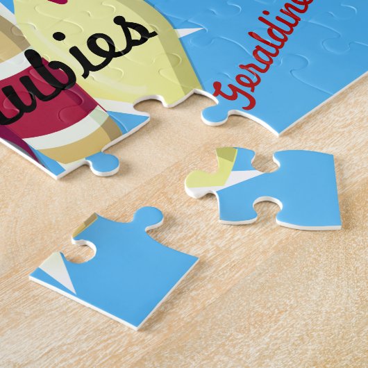 Bowling-Team im Vintagen Stil Puzzle (Seite)