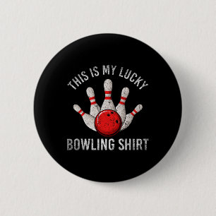 Bowling Team Player Das ist mein glückliches Bowli Button