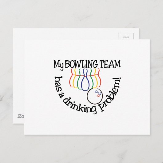 Bowling Team Postkarte (Vorne/Hinten)