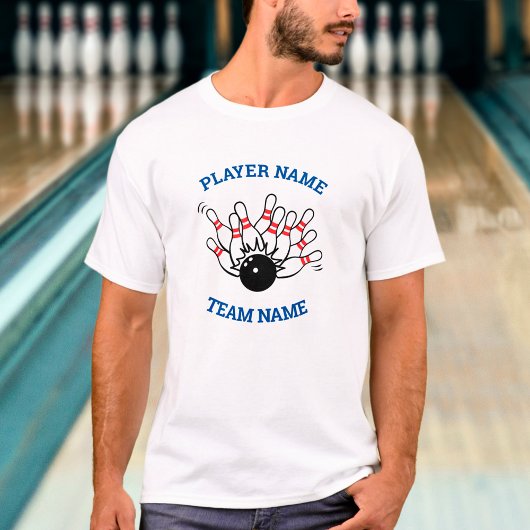 Bowling Team Shirt - Logo und Spielername markiere