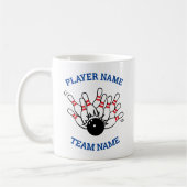 Bowling Team Tasse - Logoteam und Spielername abst (Links)