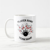 Bowling Team Tasse - Logoteam und Spielername abst (Links)