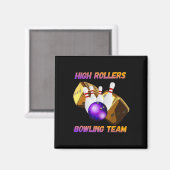 Bowling-Teamdesign mit hohen Rollen Magnet (Vorderseite/Rückseite)
