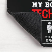 Bowling Technique Bowl League Mitglied Schwarze M Mousepad (Ecke)