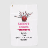 Bowling Techniques Bowling Handtuch (Vorderseite)
