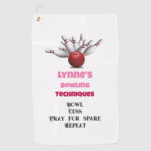 Bowling Techniques Bowling Handtuch (Vorderseite)